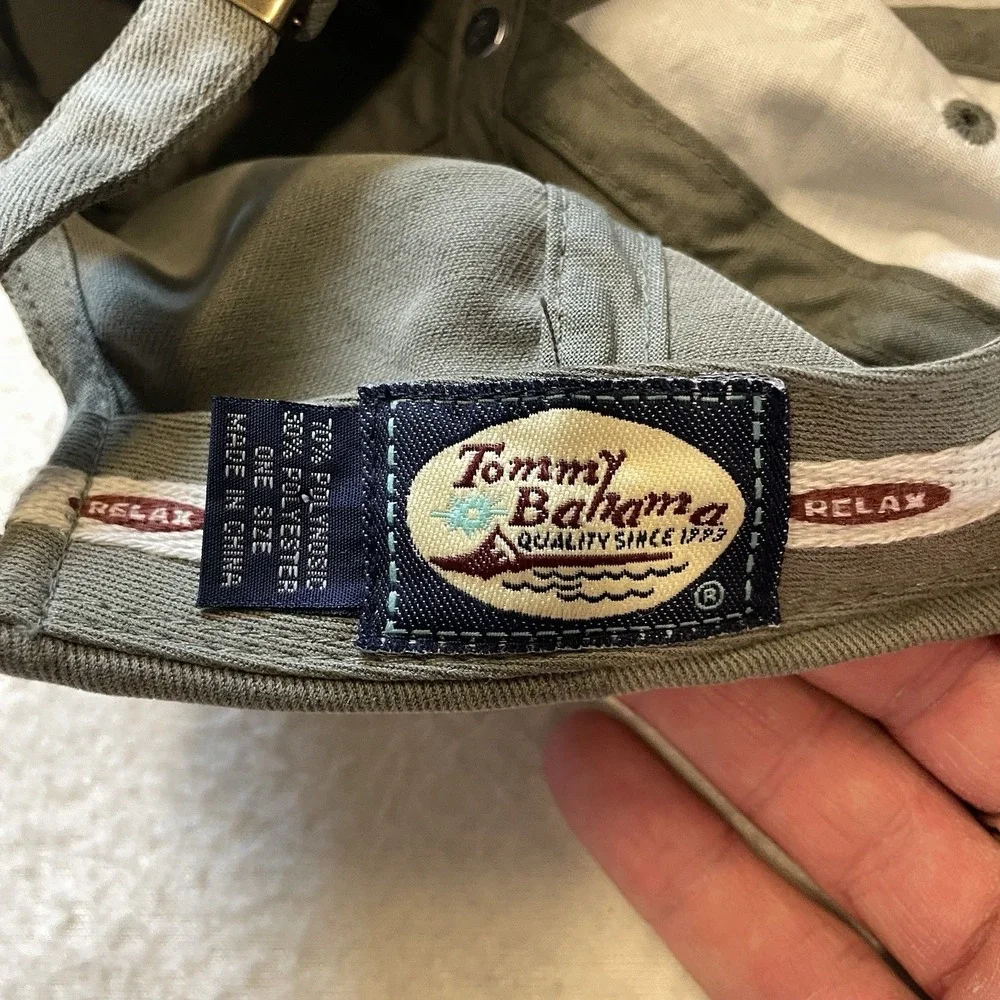 Tommy Bahama Relax‎ Hat Tiki Strap Back Cap Vacation Bar None Martini Cocktail